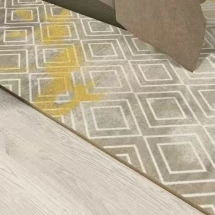 Diamond-shaped Plain-colored Printed Rug