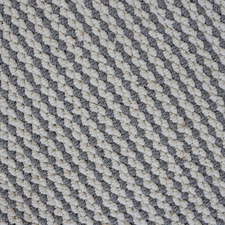 Grey and White Wool Rug