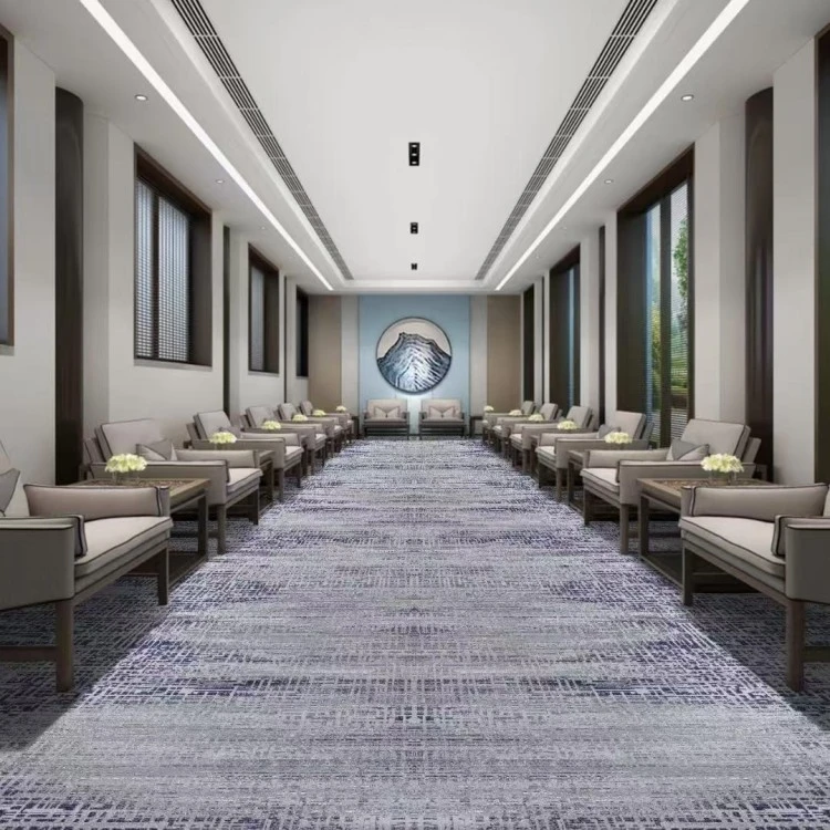 Simple Blue and Grey Striped Carpet