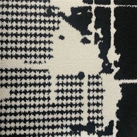 Black and White Mixed Color Rug