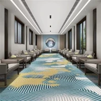 Blue and Gold Striped Multi-color Carpet