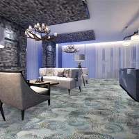 Blue-gray Circular Carpet