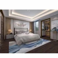 Blue Striped Plain Rug