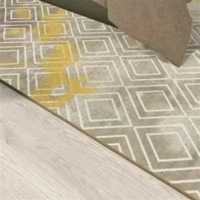 Diamond-shaped Plain-colored Printed Rug