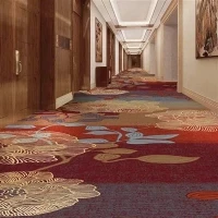 Gold and Jade-filled Hall Patterned Carpet
