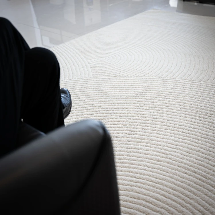 Wave Texture Solid Color Rug